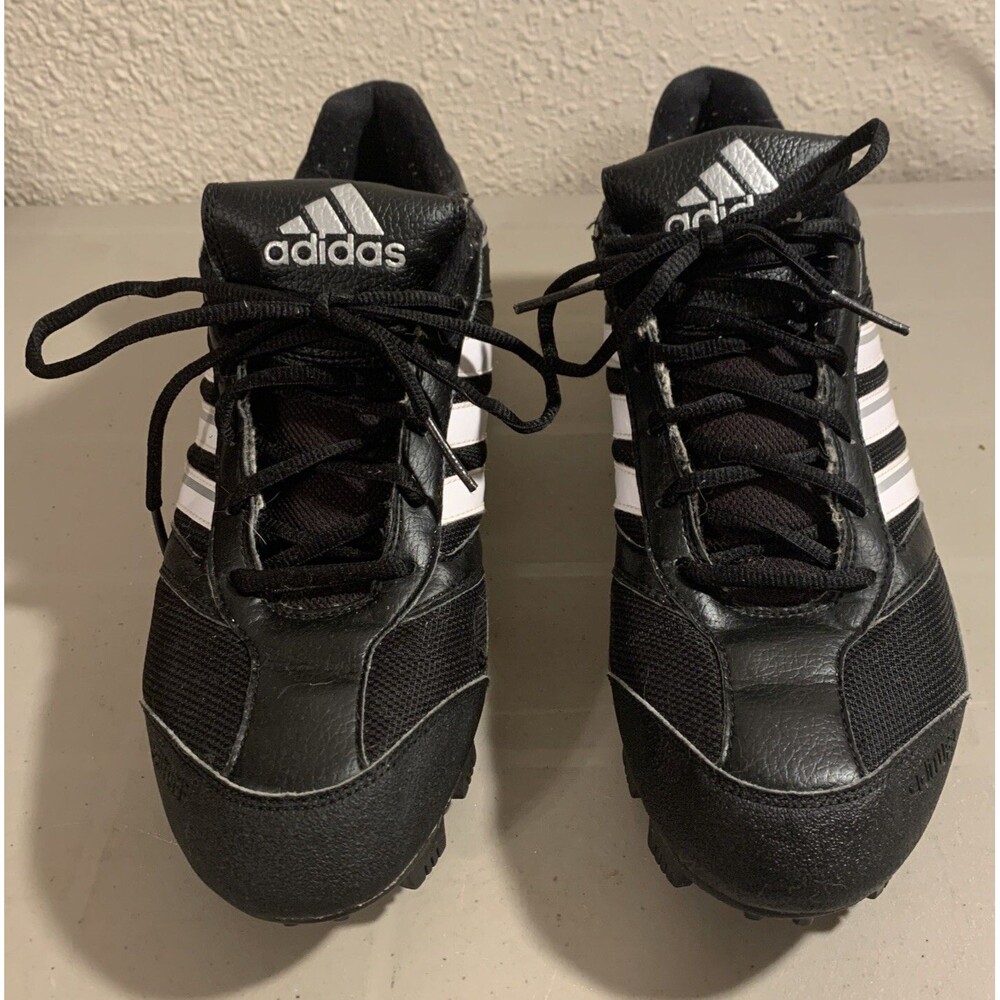 Adidas Triple Star 7 Low Cleats Mens 11.5 Black White Silver G08131